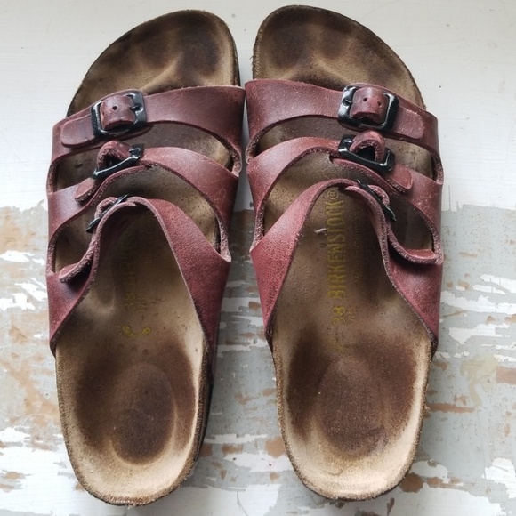 dark purple birkenstocks